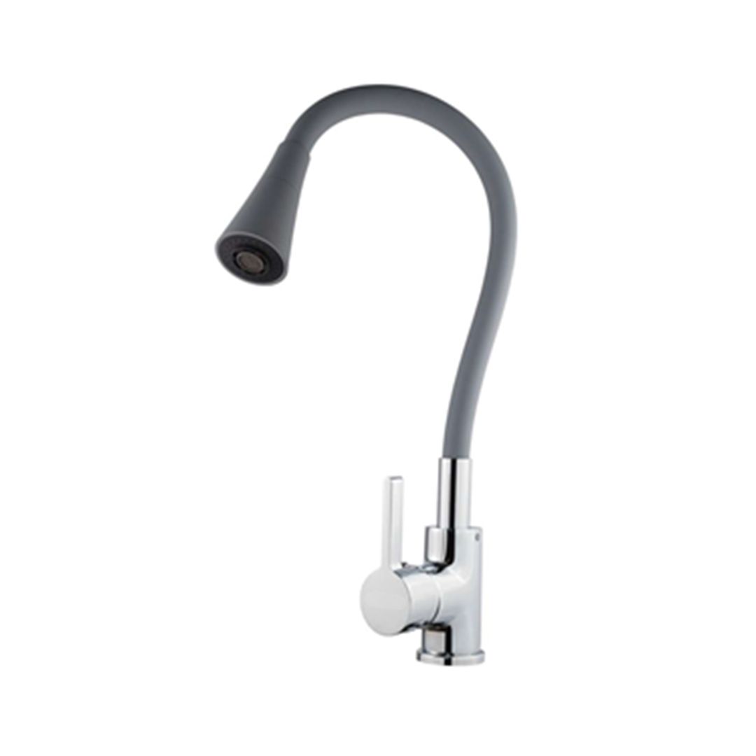 Смеситель для кухни VEROSA SK-17-04-04-G2 Излив серый, 2 режима(без подводки)