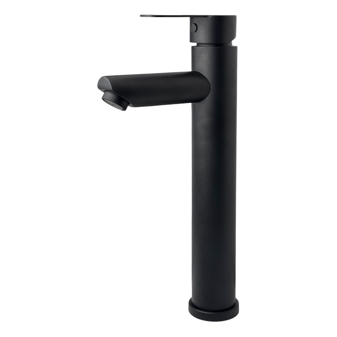 Смеситель для умывальника высокий VEROSA SU-23-01-L-B Чёрный нерж. сталь, картридж 35
