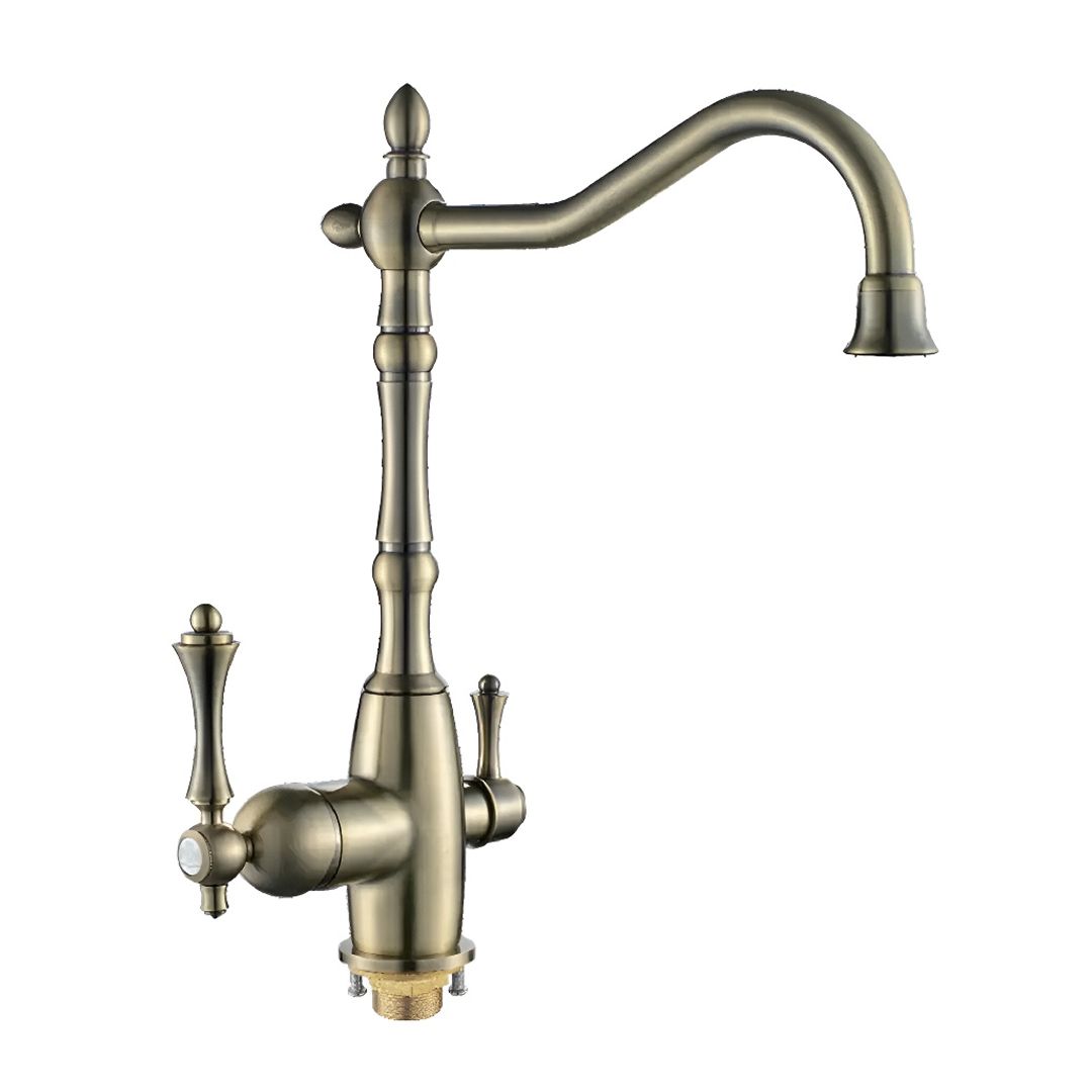 Кухонный смеситель с б/руч. и встроенным фильтром, латунь, цвет бронза T673BQ