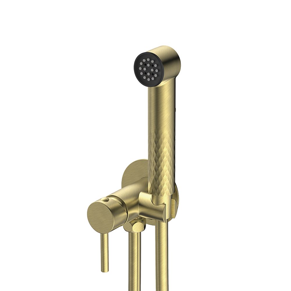 Смеситель с гигиеническим душем встраиваемый Splenka сатин золотой (брашированное золото) S99.52.03