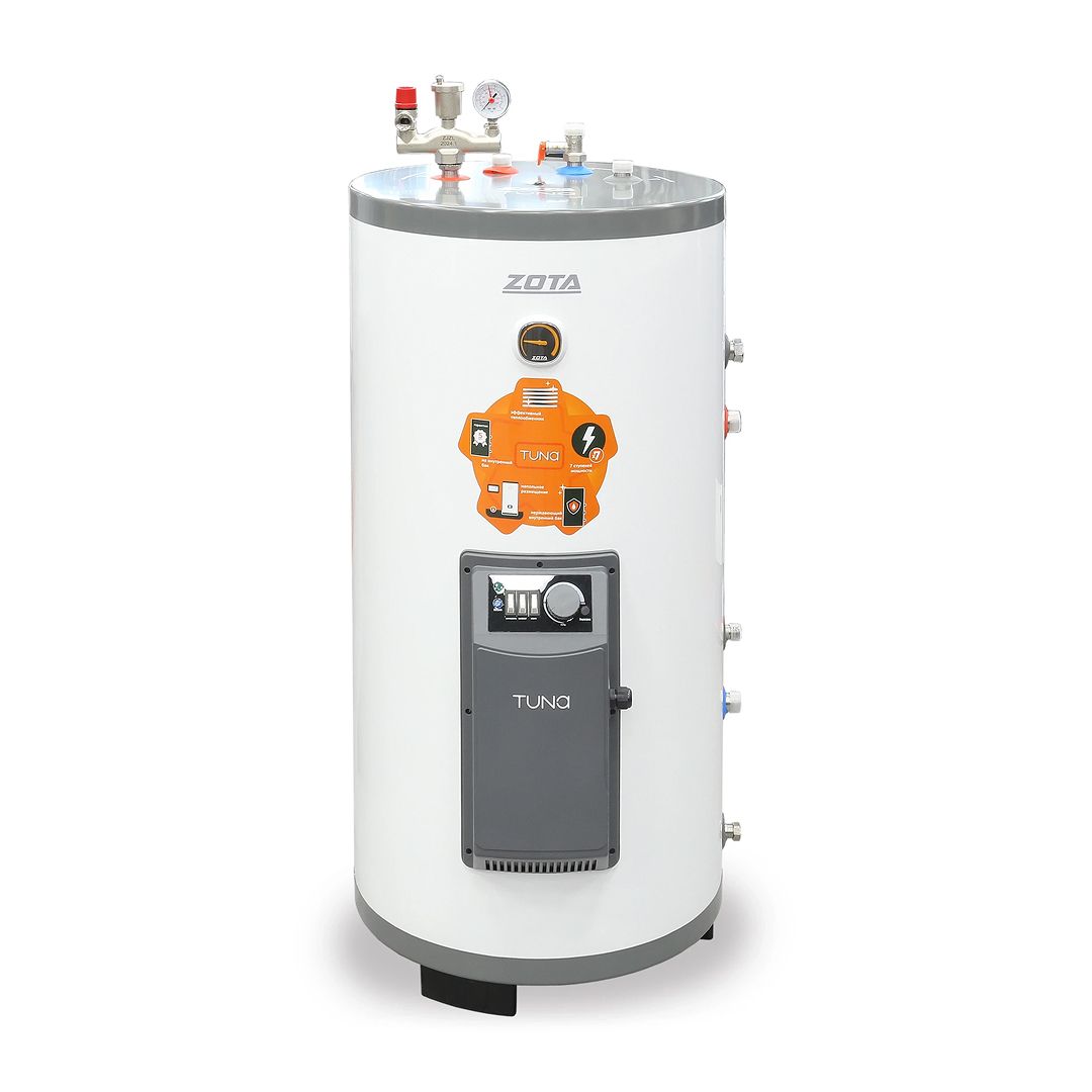 Водонагреватель с теплообменником и ТЭНом ZOTA TUNA 150-200 (5 кВт), напольный