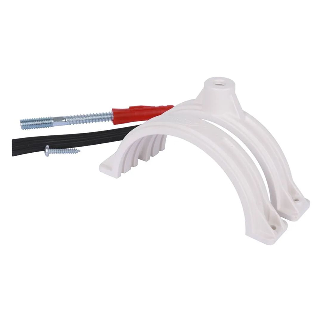 Хомут ПП D50 белый СИНИКОН Комфорт Плюс со шпилькой и дюбелем (50)