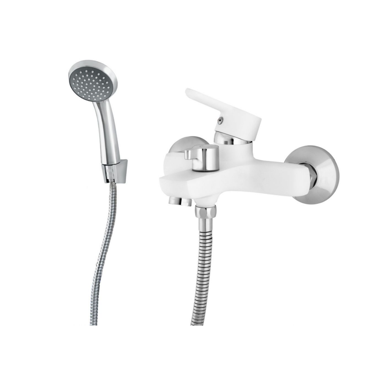 Смеситель для ванны кор. нос картр. RUSANT РС-В 70-02 Белый (излив плоский, картридж D35)