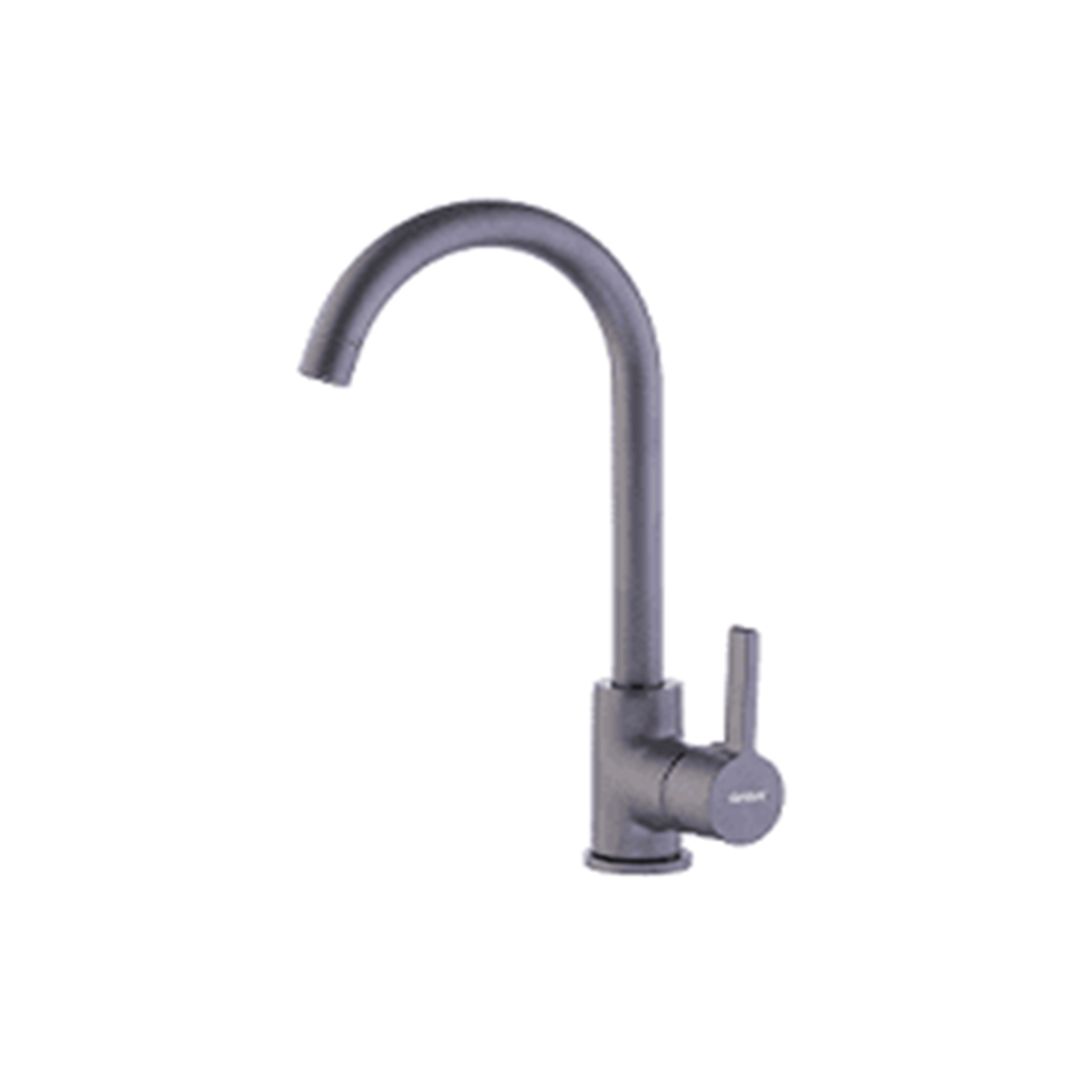 Смеситель для кухни VEROSA SK-17-04-Graphite (Графит, картридж D35, гайка), (без подводки)