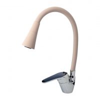 Смеситель для кухни VEROSA SK-08-08-C Бежевый (излив гибкий силиконовый, картридж D40,шпилька), (без