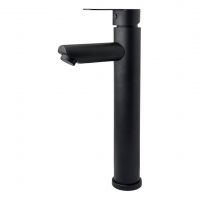 Смеситель для умывальника высокий VEROSA SU-23-01-L-B Чёрный нерж. сталь, картридж 35