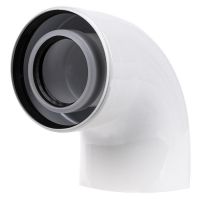 Отвод коаксиальный Royal Thermo 60/100, 90 гр. M/F для конденсационных котлов, RTF20.069