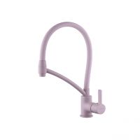 Смеситель для кухни VEROSA SK-19-05-01-R (гибкий излив, розовый, картридж D35, гайка), (без подводки