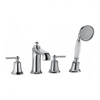 Смеситель на борт ванны с ручным выдвижным душем CEZARES LIBERTY-F-BVD4-01 хром