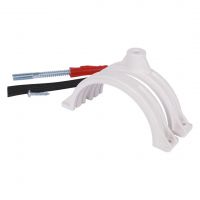 Хомут ПП D110 белый СИНИКОН Комфорт Плюс со шпилькой и дюбелем (50)