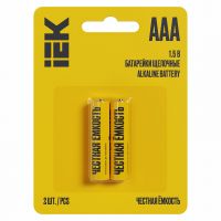LR03/AAA Батарейка щелочая Alkaline (2шт/блистер) IEK