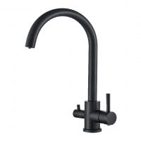Кухонный смеситель под фильтр, черный матовый ADA103CK-300 La Oute