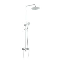 Душевая система со смесителем короткий излив нерж. сталь (белый) T40194K