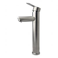 Смеситель для умывальника высокий VEROSA SU-23-01-L нерж. сталь, картридж 35