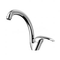 Смеситель AWP Suna-C для кухни с С-образным поворотным изливом, хром