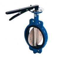 Дисковый поворотный затвор Ду125 Dendor тип 017W (PN16, Траб.=95°С, Тmax=120°С)