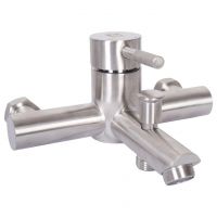 Смеситель для ванны ARGO SOLID d-35 нерж. сталь, короткий нос