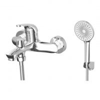 Смеситель AWP Agura S0714C для ванны с коротким монолитным изливом, хром