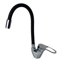 Смеситель для кухни VEROSA SK-08-07-B Черный (излив гибкий, силиконовый, картридж 40мм) (без подводк