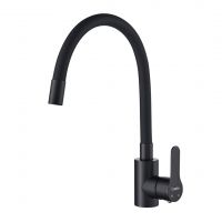 Кухонный смеситель с гибким изливом, черный SOL193BH-2 La Oute