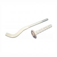 Кронштейн для радиатора плоский белый 7х300мм, с дюбелем