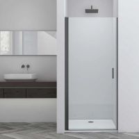 Душевая дверь Vincea Alpha 70 см, стекло прозрачное, профиль воронёная сталь, gunmetal, VDP-3AL700CL