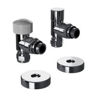 Набор термостатический угловой Royal Thermo Design Pro 15мм М30х1,5 Хром