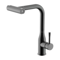 Смеситель для кухни с выдвижным изливом Splenka оружейная сталь (графит) S206.49.09