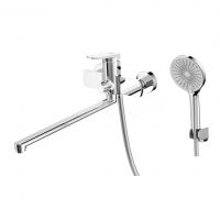 Смеситель AWP Angara S2751C универсальный для ванны с плоским изливом 380мм, хром